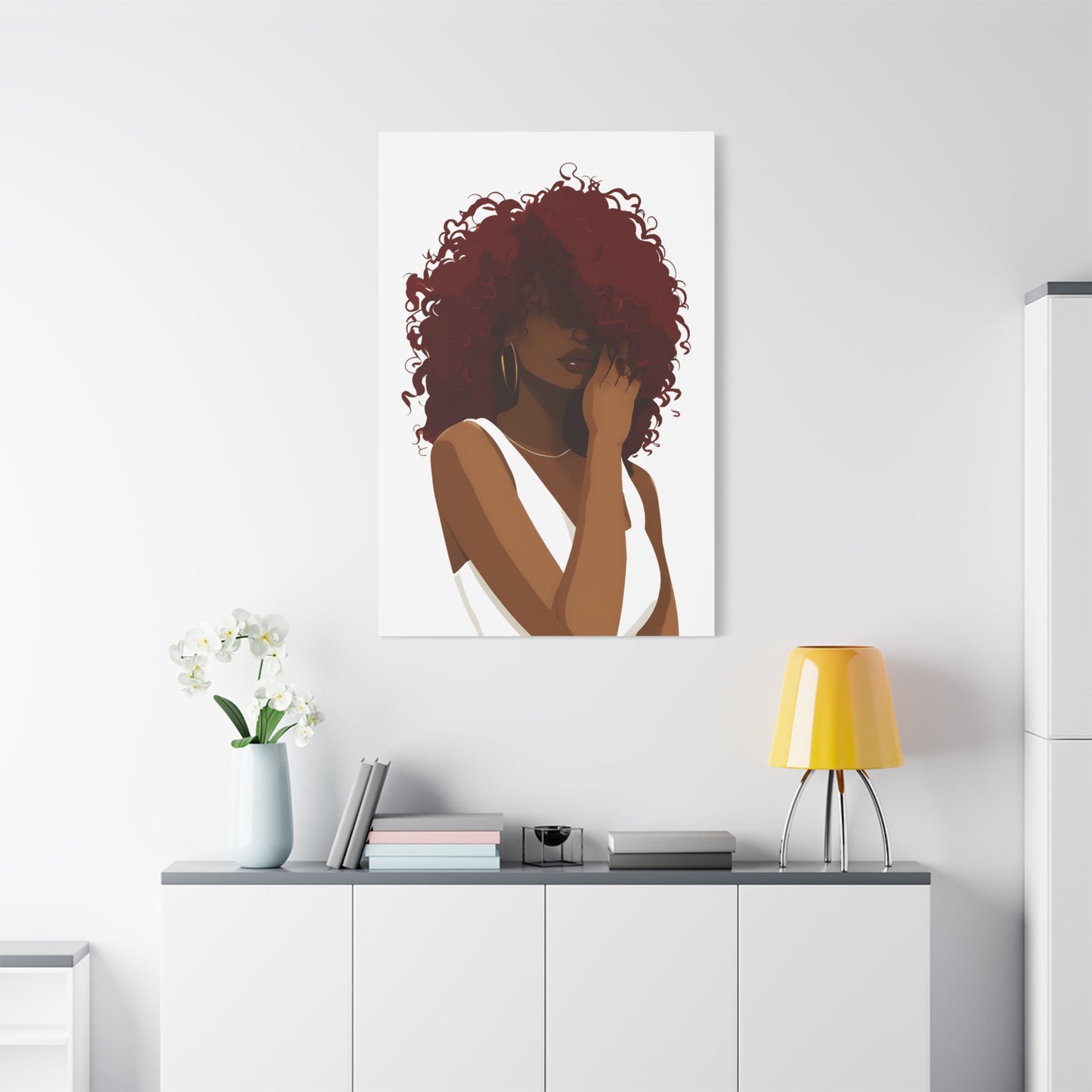 Stylish Canvas Wall Art - Chic Black Woman Print, Home Decor, Gift for Her, Boho Design, Women's Empowerment Art