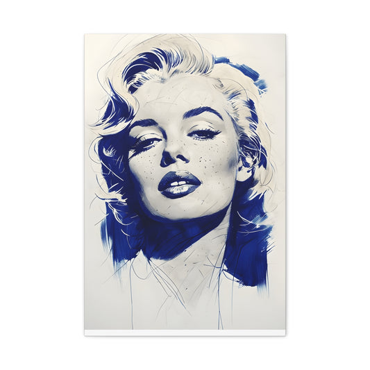 Marilyn Monroe Art Print, Vintage Canvas Wall Art, 1.25" Stretched Canvas, Home Decor, Gift for Art Lovers, Retro Room Decor, Iconic Pop Art