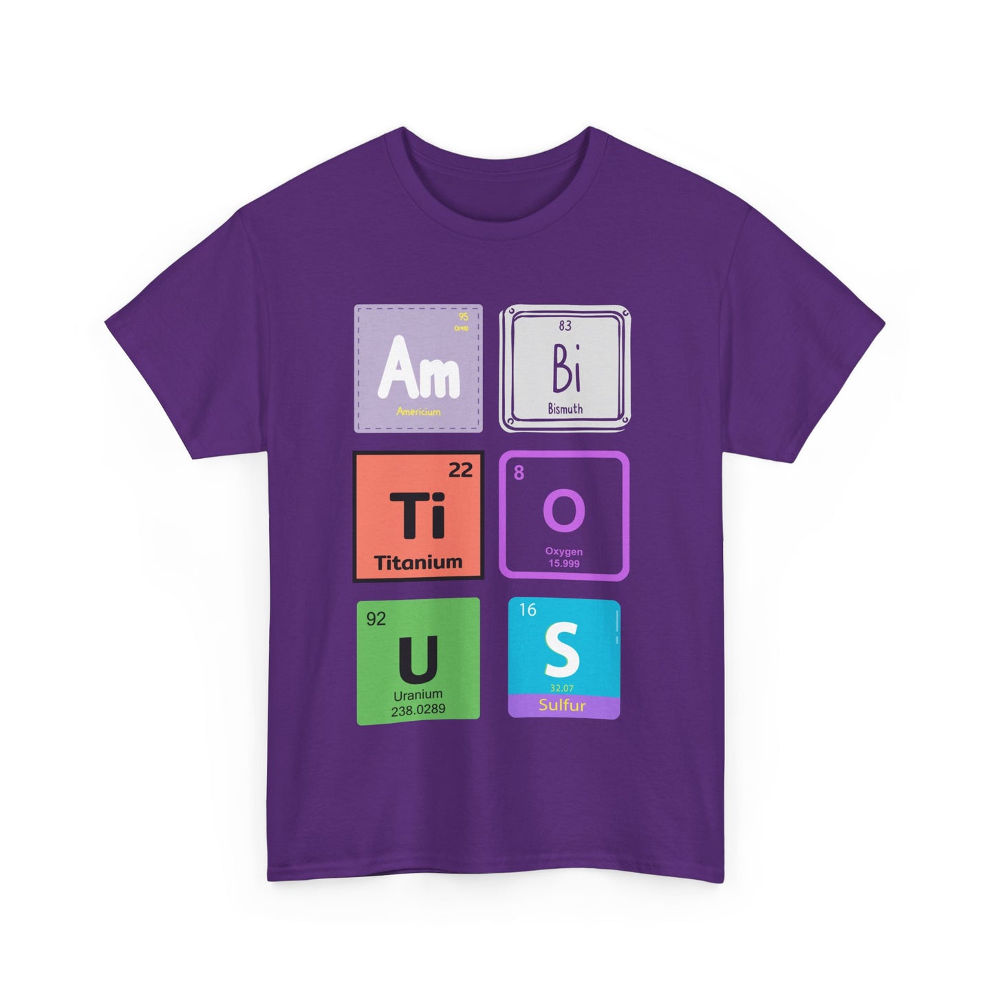 Chemistry Elements Tee spells out Ambitious- Funny Science Graphic T-Shirt, Gift for STEM Lovers, Classroom Apparel, Science Lovers Gift,