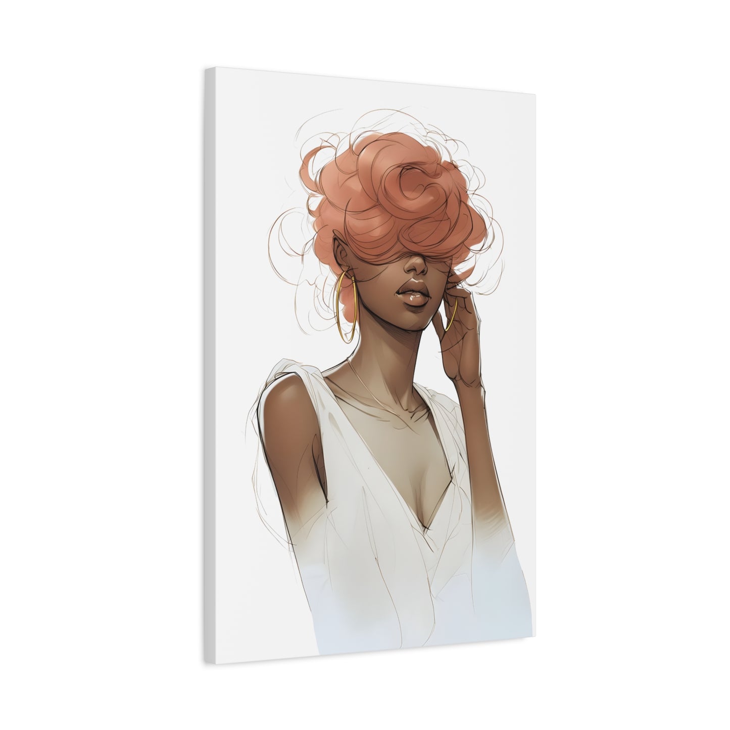Elegant Matte Canvas Art Print, Chic Wall Decor, Modern Home Artwork, Perfect for Living Room or Bedroom, Gift Idea for Fashion Lovers