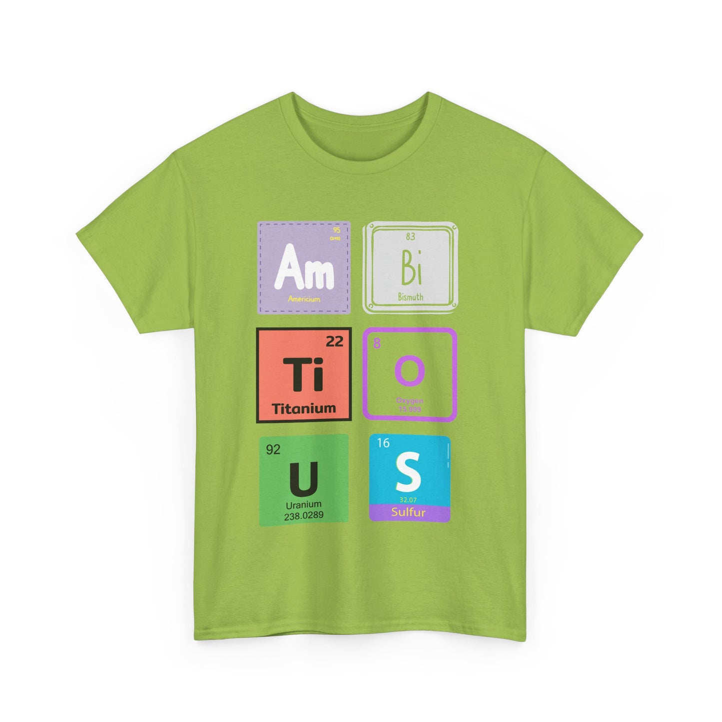 Chemistry Elements Tee spells out Ambitious- Funny Science Graphic T-Shirt, Gift for STEM Lovers, Classroom Apparel, Science Lovers Gift,