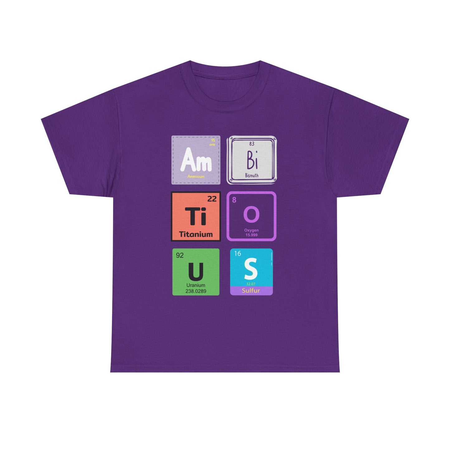 Chemistry Elements Tee spells out Ambitious- Funny Science Graphic T-Shirt, Gift for STEM Lovers, Classroom Apparel, Science Lovers Gift,