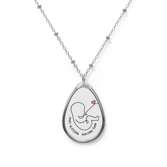 Baby Blessings Pendant Necklace, Expecting Mother Jewelry, Pregnancy Gift, New Parent Keepsake, Baby Shower Gift, Milestone Necklace
