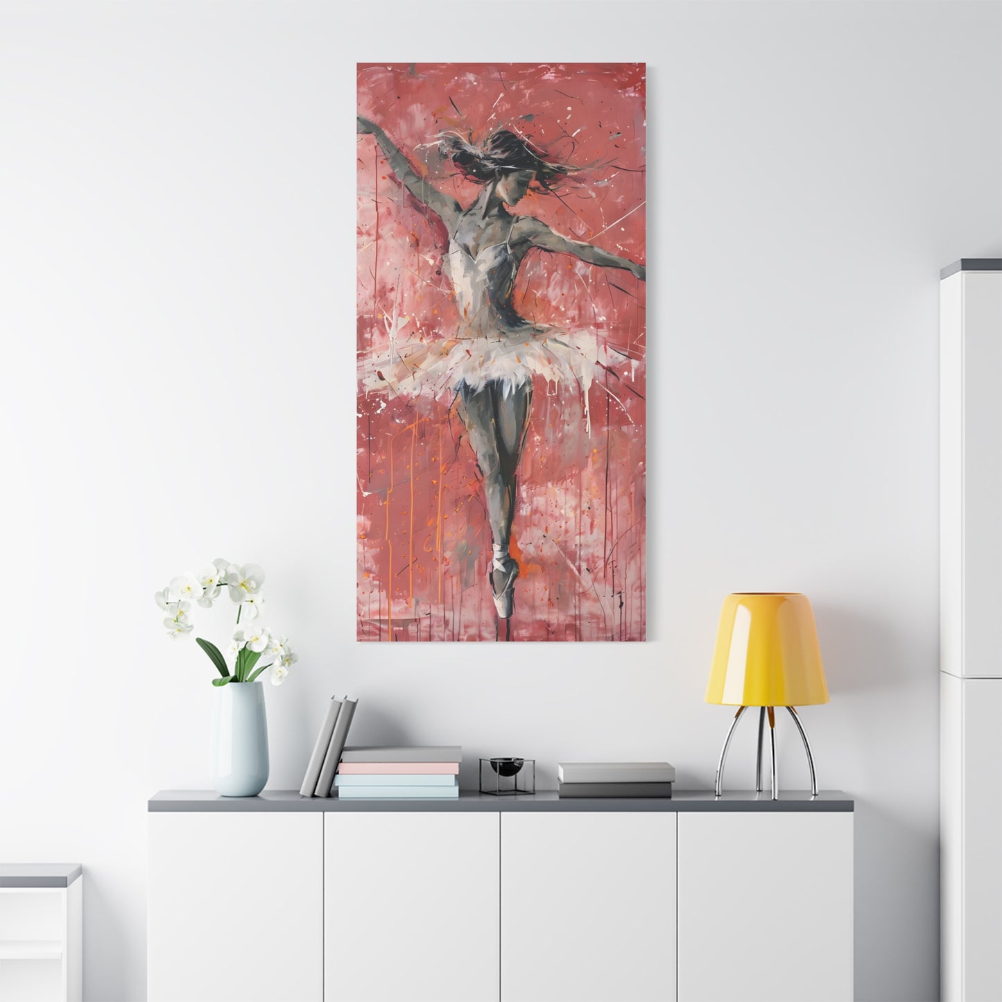 Ballet Dancer Canvas Wall Art, Elegant Home Decor, Ballerina Artwork for Dance Lovers, Perfect Gift for Dancers, Contemporary Art