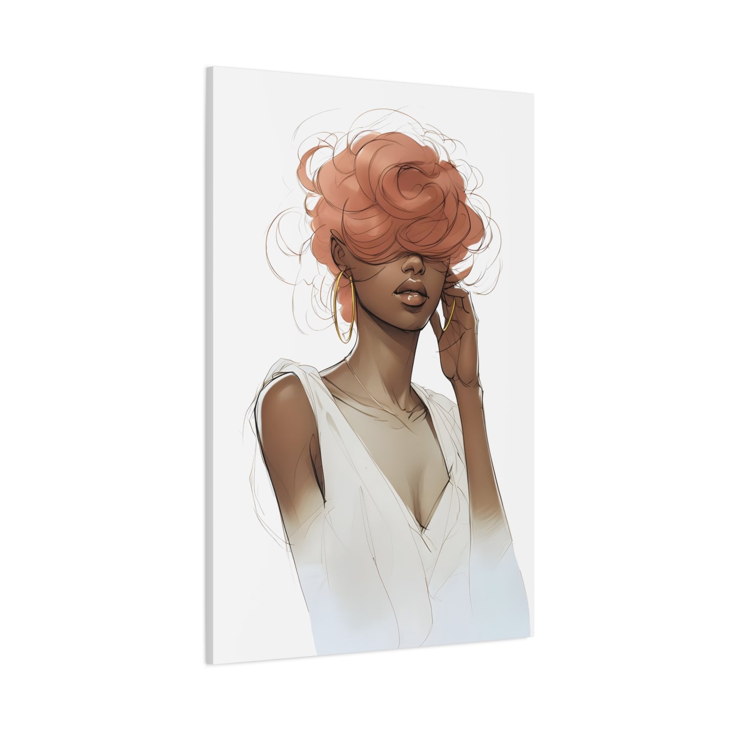 Elegant Matte Canvas Art Print, Chic Wall Decor, Modern Home Artwork, Perfect for Living Room or Bedroom, Gift Idea for Fashion Lovers