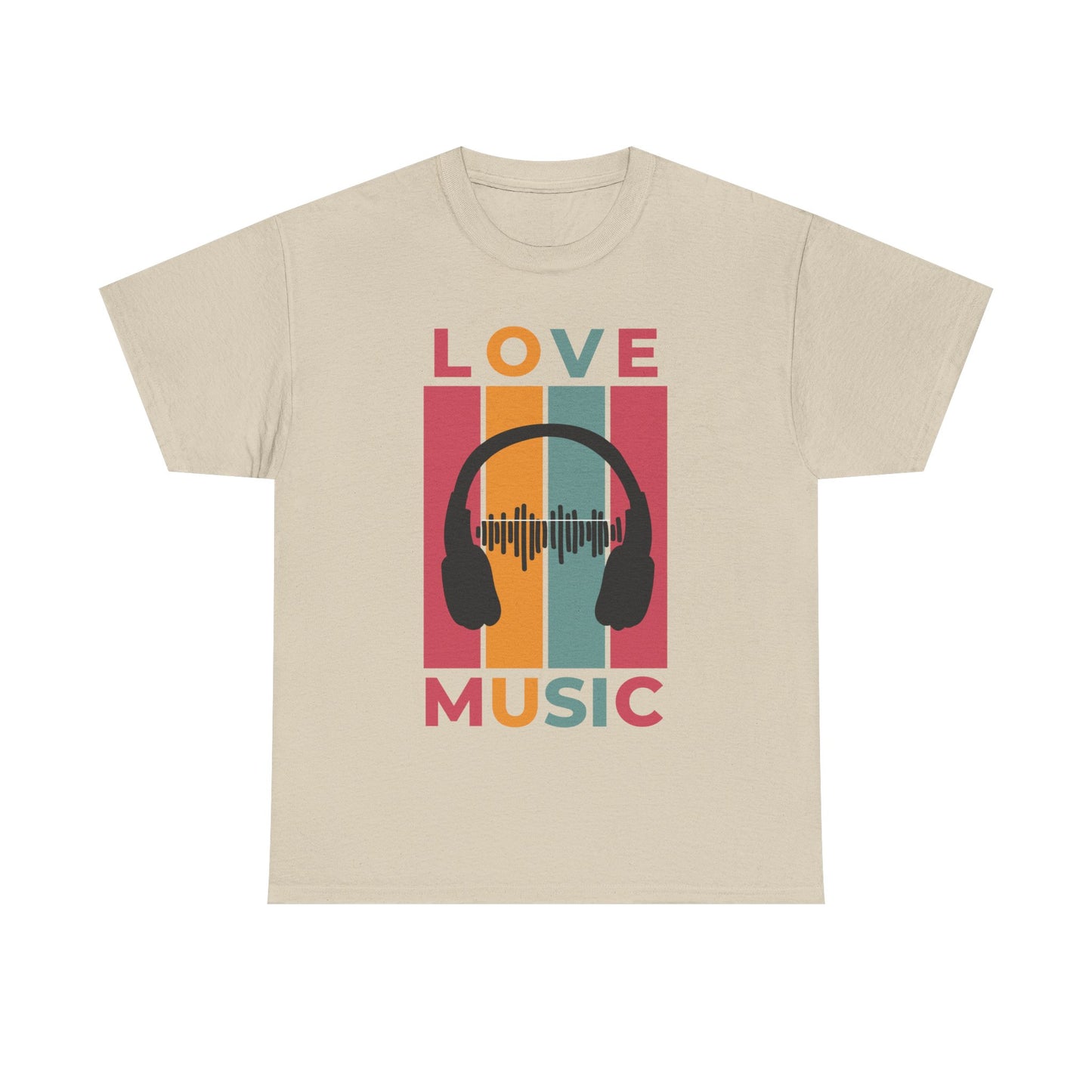 Love Music Unisex Heavy Cotton Tee | Perfect Gift for Music Lovers, Casual Wear, Concert Attire, Unique T-Shirt, Summer Fashion