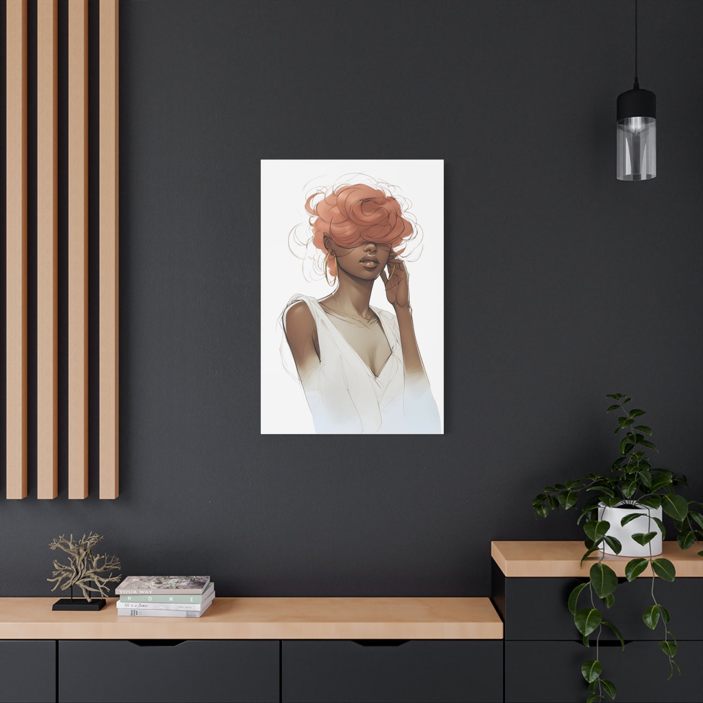 Elegant Matte Canvas Art Print, Chic Wall Decor, Modern Home Artwork, Perfect for Living Room or Bedroom, Gift Idea for Fashion Lovers