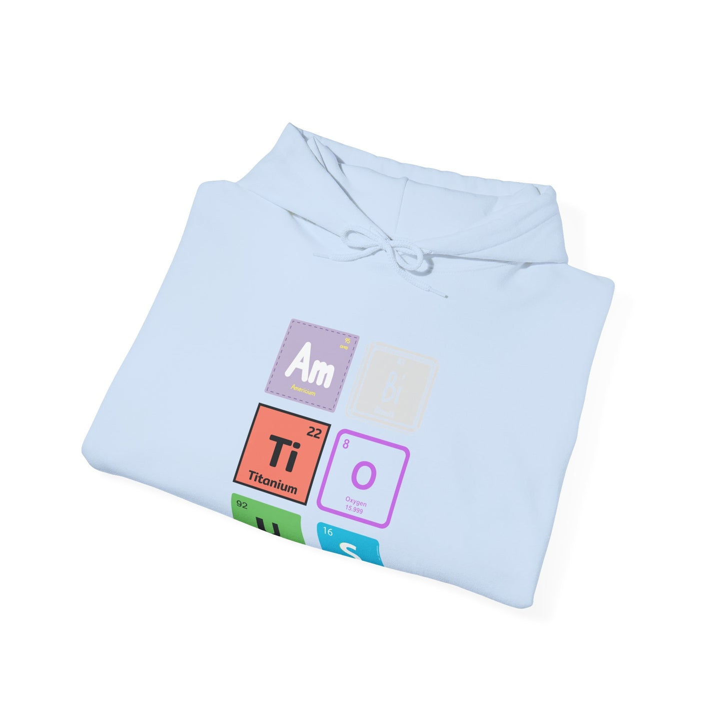 Atomic Elements spelling out Ambitious- Unisex Hoodie | Chemistry Lovers Gift | Cute Science Sweatshirt | Science Teacher Apparel- Tech Vibe