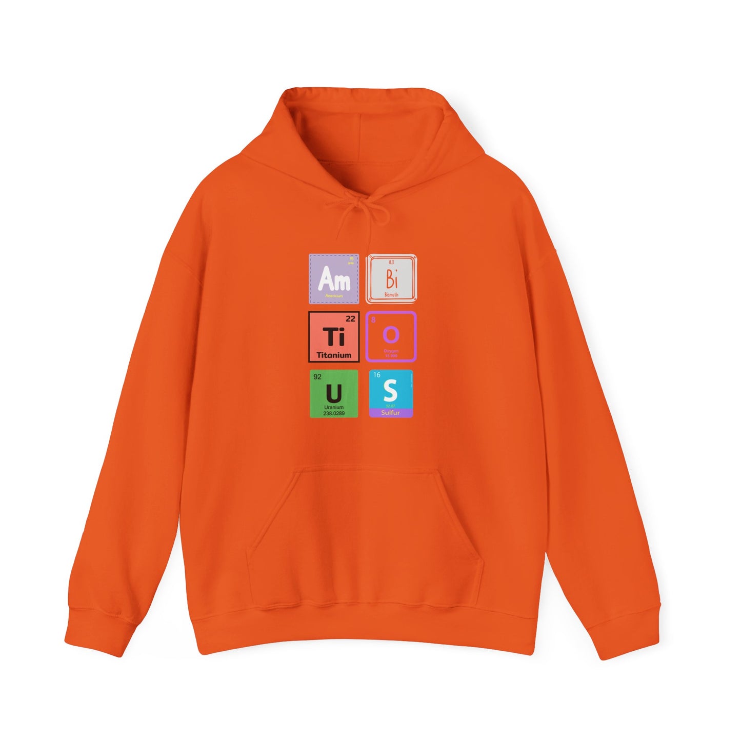 Atomic Elements spelling out Ambitious- Unisex Hoodie | Chemistry Lovers Gift | Cute Science Sweatshirt | Science Teacher Apparel- Tech Vibe