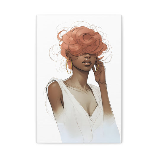 Elegant Matte Canvas Art Print, Chic Wall Decor, Modern Home Artwork, Perfect for Living Room or Bedroom, Gift Idea for Fashion Lovers