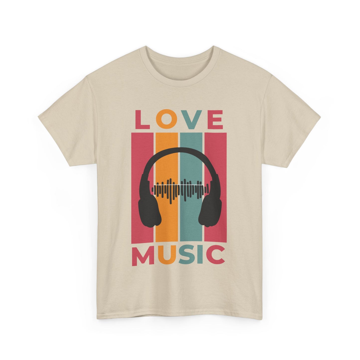 Love Music Unisex Heavy Cotton Tee | Perfect Gift for Music Lovers, Casual Wear, Concert Attire, Unique T-Shirt, Summer Fashion