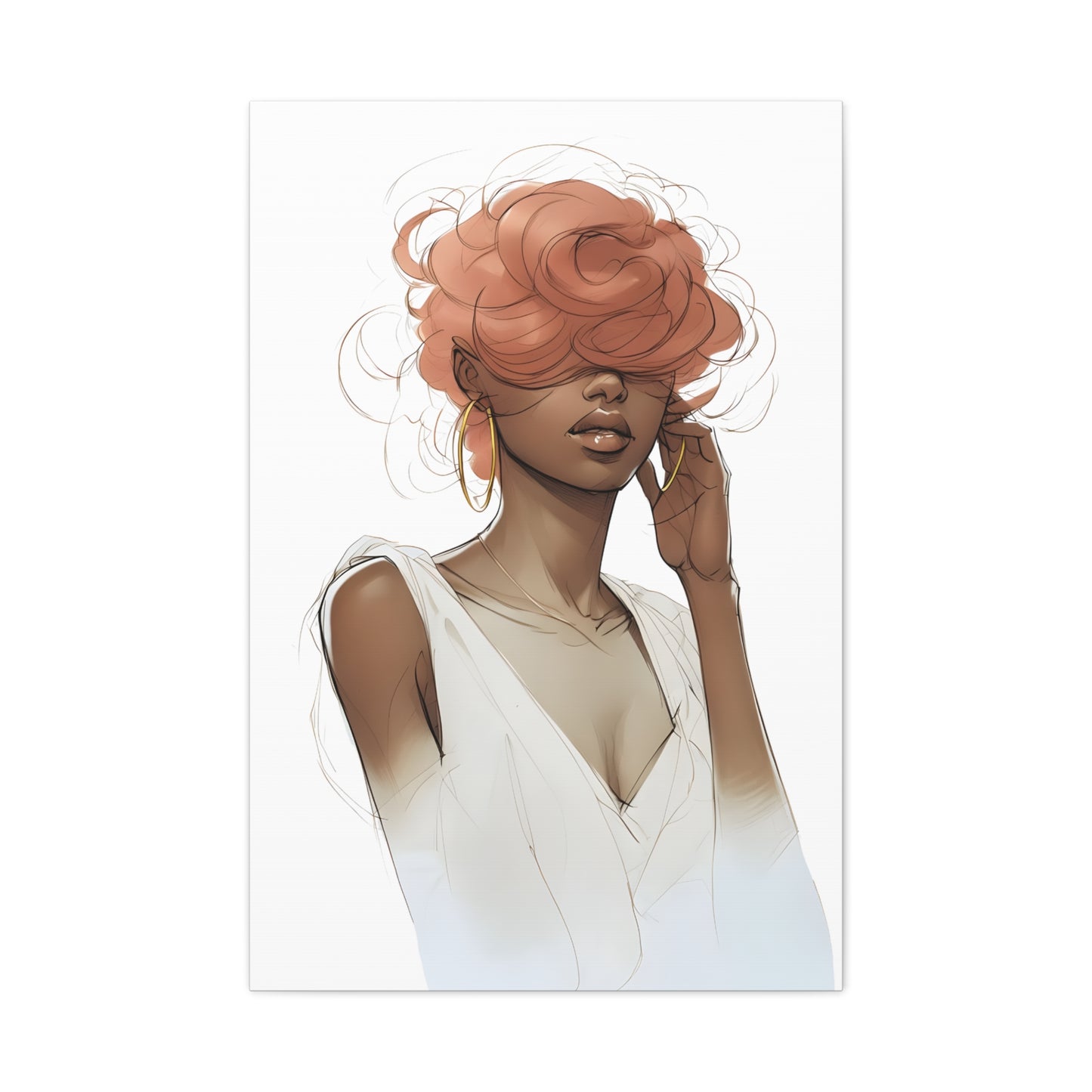 Elegant Matte Canvas Art Print, Chic Wall Decor, Modern Home Artwork, Perfect for Living Room or Bedroom, Gift Idea for Fashion Lovers