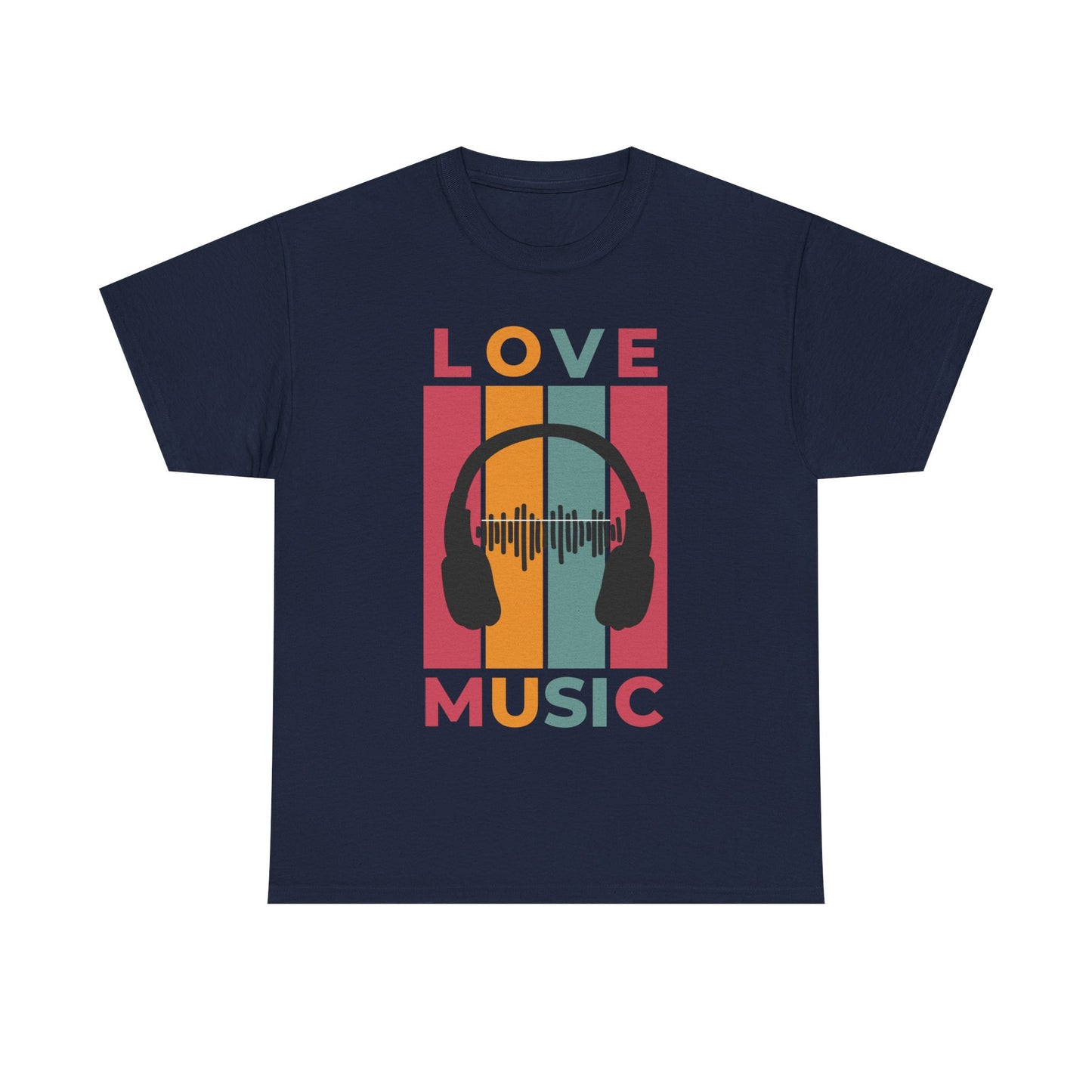 Love Music Unisex Heavy Cotton Tee | Perfect Gift for Music Lovers, Casual Wear, Concert Attire, Unique T-Shirt, Summer Fashion