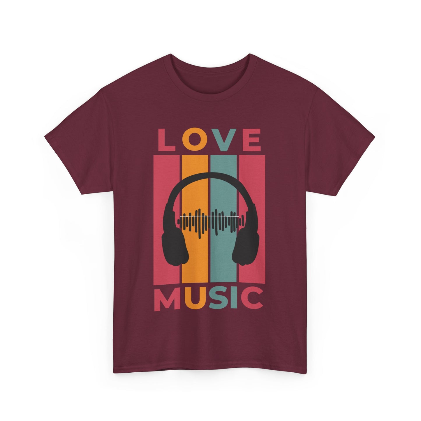 Love Music Unisex Heavy Cotton Tee | Perfect Gift for Music Lovers, Casual Wear, Concert Attire, Unique T-Shirt, Summer Fashion