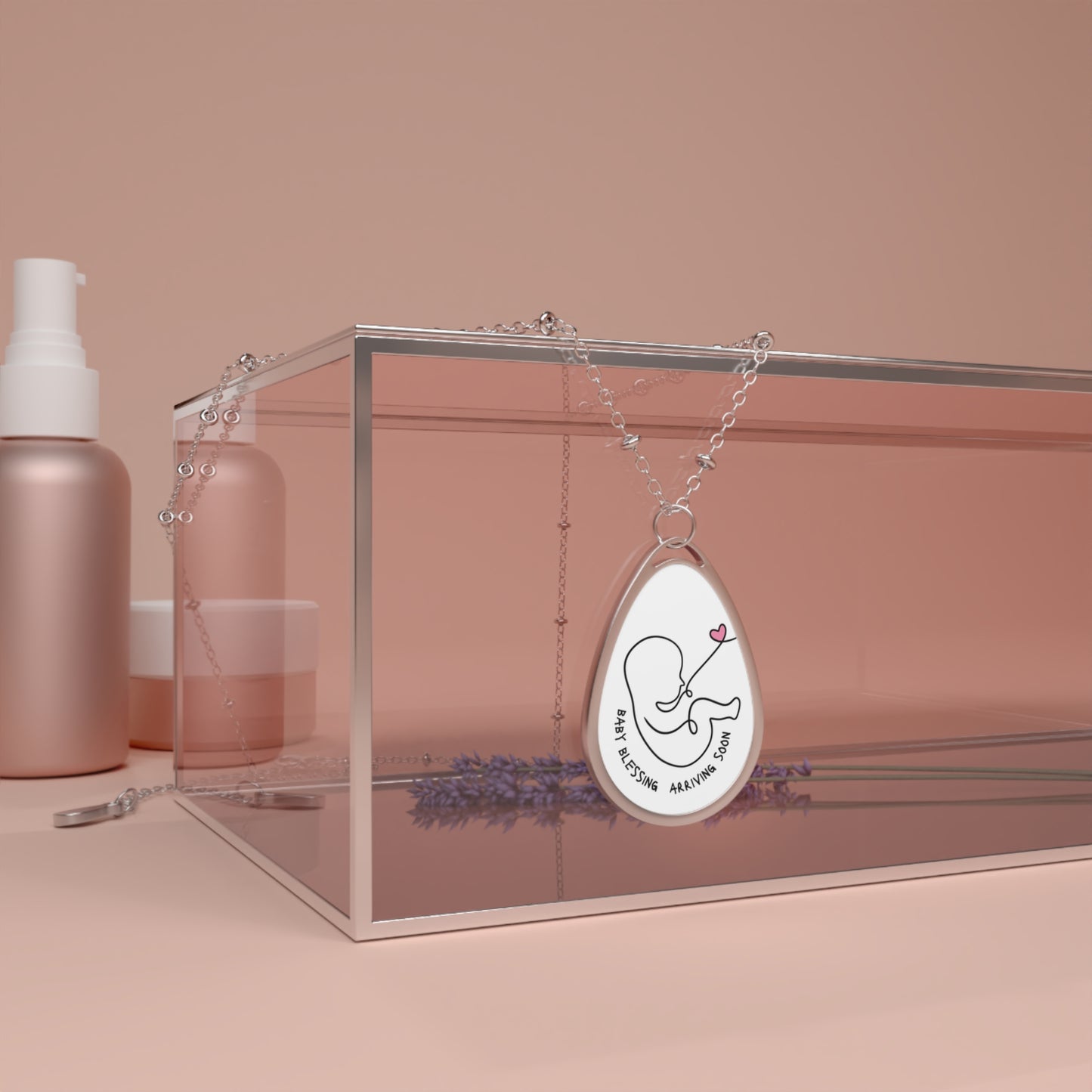 Baby Blessings Pendant Necklace, Expecting Mother Jewelry, Pregnancy Gift, New Parent Keepsake, Baby Shower Gift, Milestone Necklace