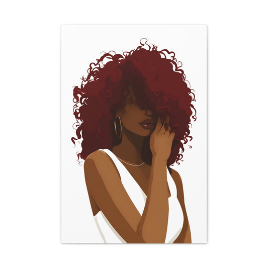 Stylish Canvas Wall Art - Chic Black Woman Print, Home Decor, Gift for Her, Boho Design, Women's Empowerment Art