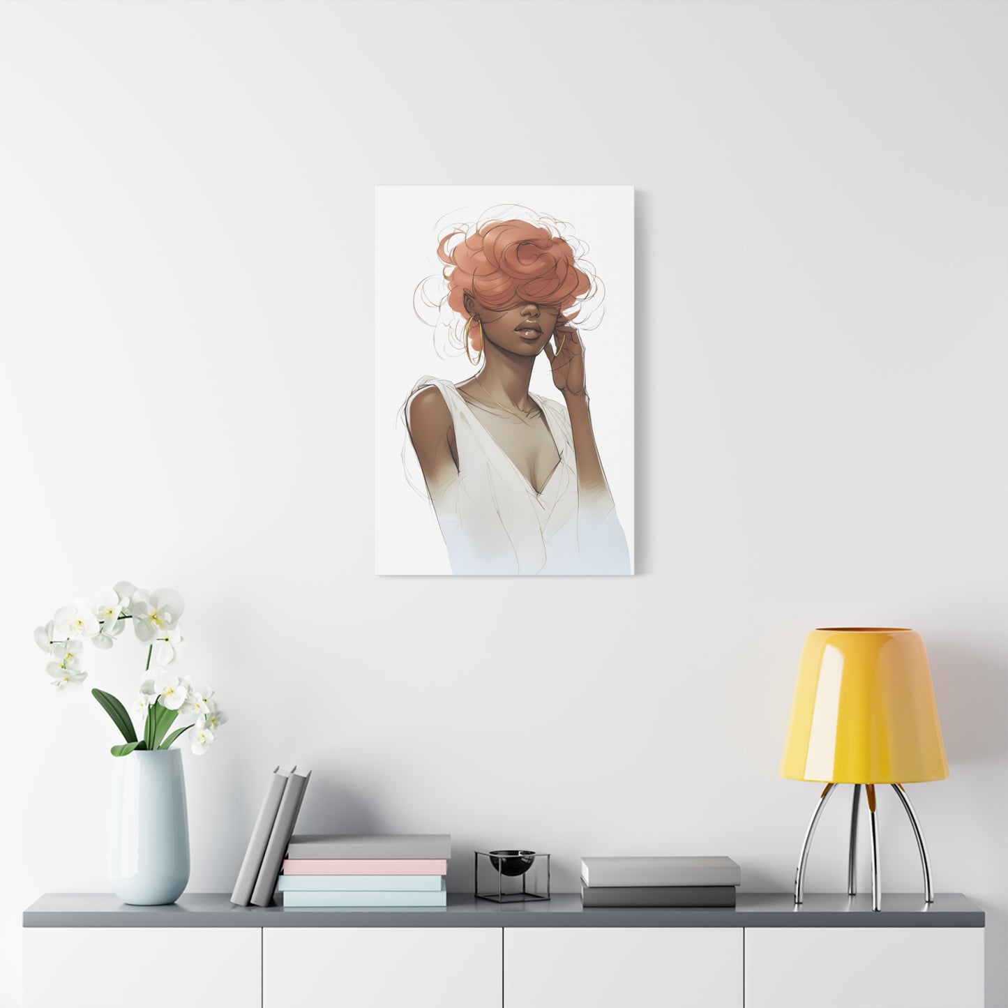 Elegant Matte Canvas Art Print, Chic Wall Decor, Modern Home Artwork, Perfect for Living Room or Bedroom, Gift Idea for Fashion Lovers