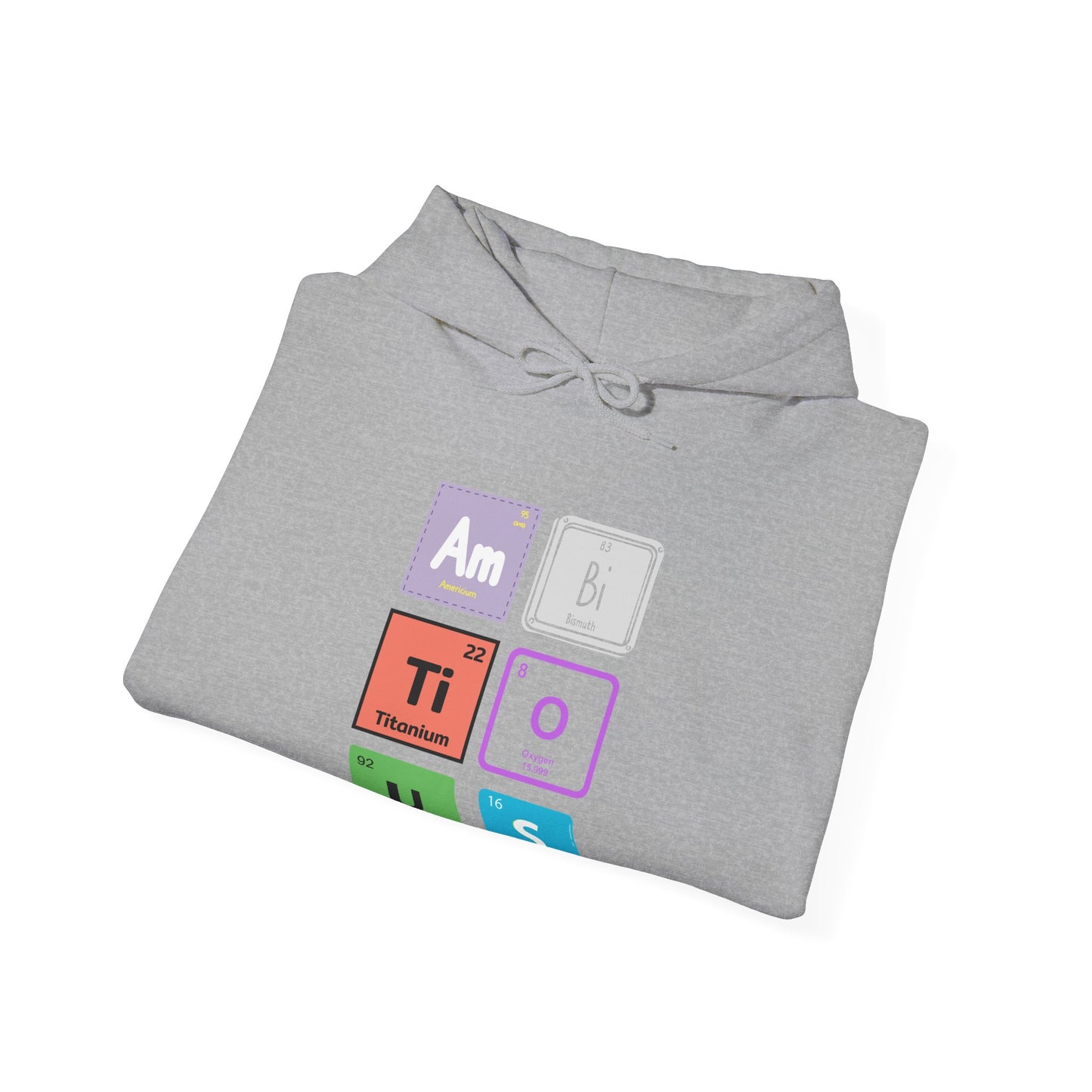 Atomic Elements spelling out Ambitious- Unisex Hoodie | Chemistry Lovers Gift | Cute Science Sweatshirt | Science Teacher Apparel- Tech Vibe