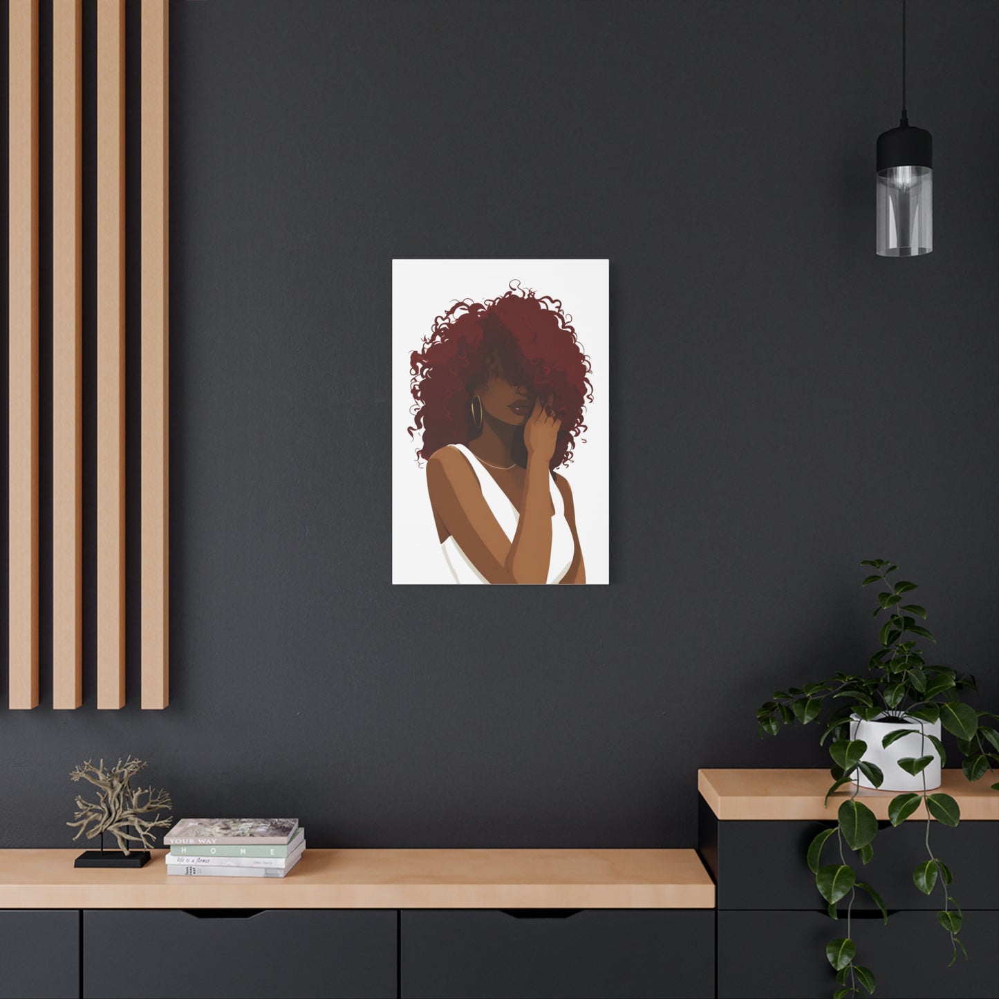 Stylish Canvas Wall Art - Chic Black Woman Print, Home Decor, Gift for Her, Boho Design, Women's Empowerment Art
