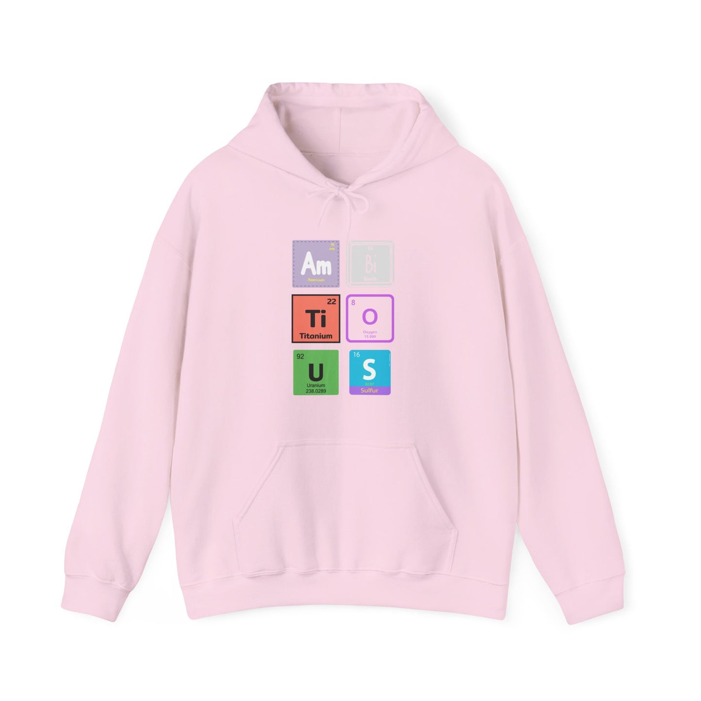 Atomic Elements spelling out Ambitious- Unisex Hoodie | Chemistry Lovers Gift | Cute Science Sweatshirt | Science Teacher Apparel- Tech Vibe