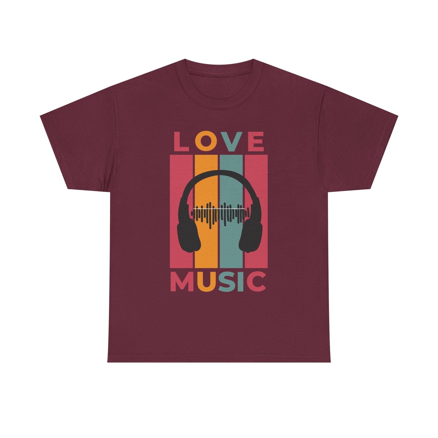 Love Music Unisex Heavy Cotton Tee | Perfect Gift for Music Lovers, Casual Wear, Concert Attire, Unique T-Shirt, Summer Fashion