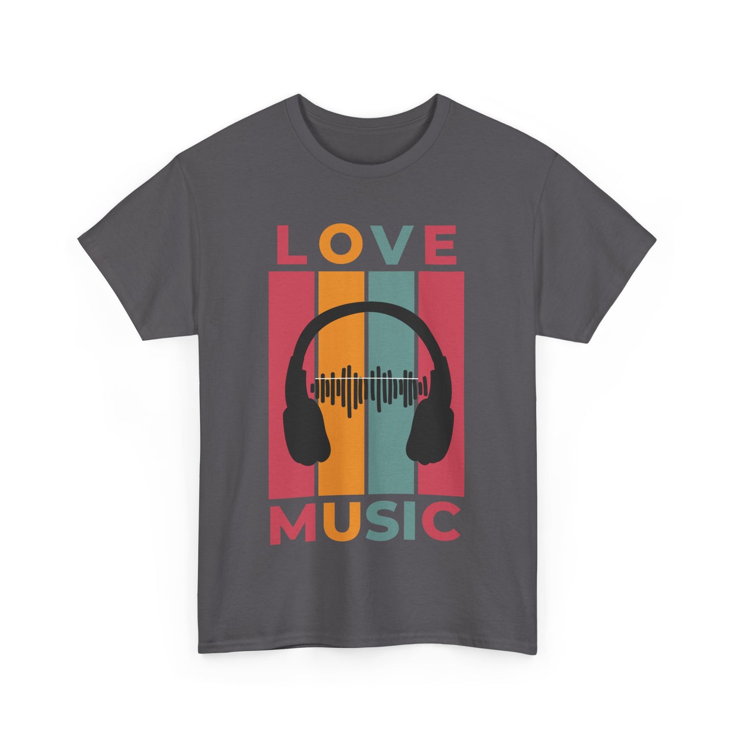 Love Music Unisex Heavy Cotton Tee | Perfect Gift for Music Lovers, Casual Wear, Concert Attire, Unique T-Shirt, Summer Fashion
