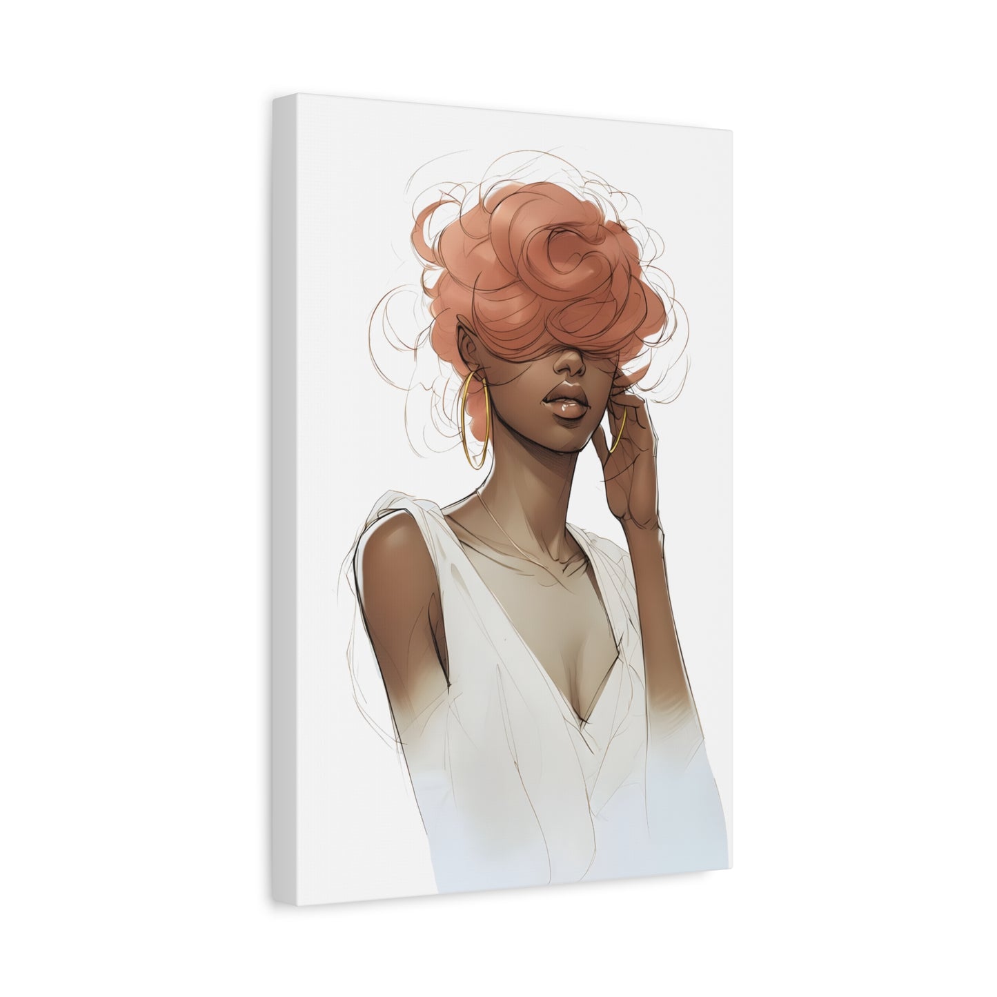 Elegant Matte Canvas Art Print, Chic Wall Decor, Modern Home Artwork, Perfect for Living Room or Bedroom, Gift Idea for Fashion Lovers