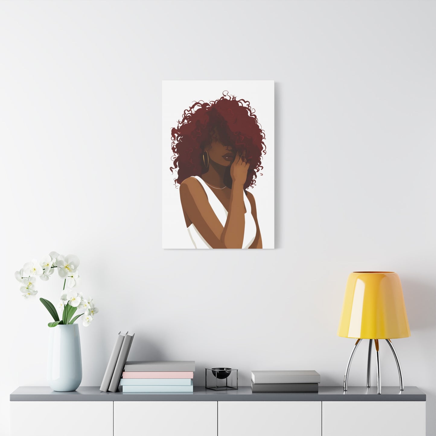 Stylish Canvas Wall Art - Chic Black Woman Print, Home Decor, Gift for Her, Boho Design, Women's Empowerment Art