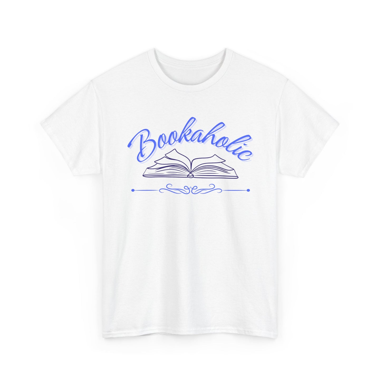 Bookaholic Unisex Heavy Cotton Tee, Perfect Gift for Book Lovers, Reading Enthusiasts, Cozy Casual Wear for Library Days