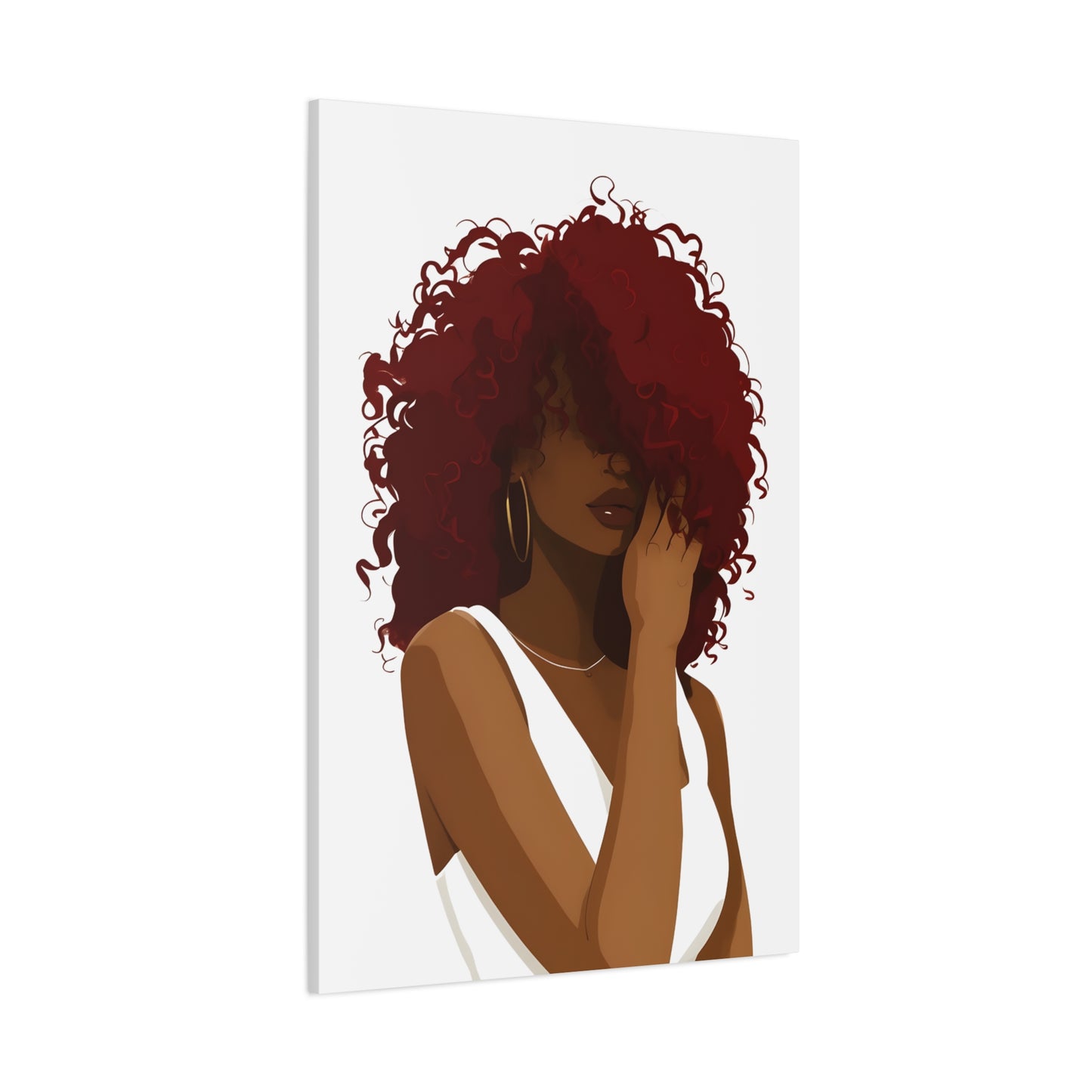 Stylish Canvas Wall Art - Chic Black Woman Print, Home Decor, Gift for Her, Boho Design, Women's Empowerment Art