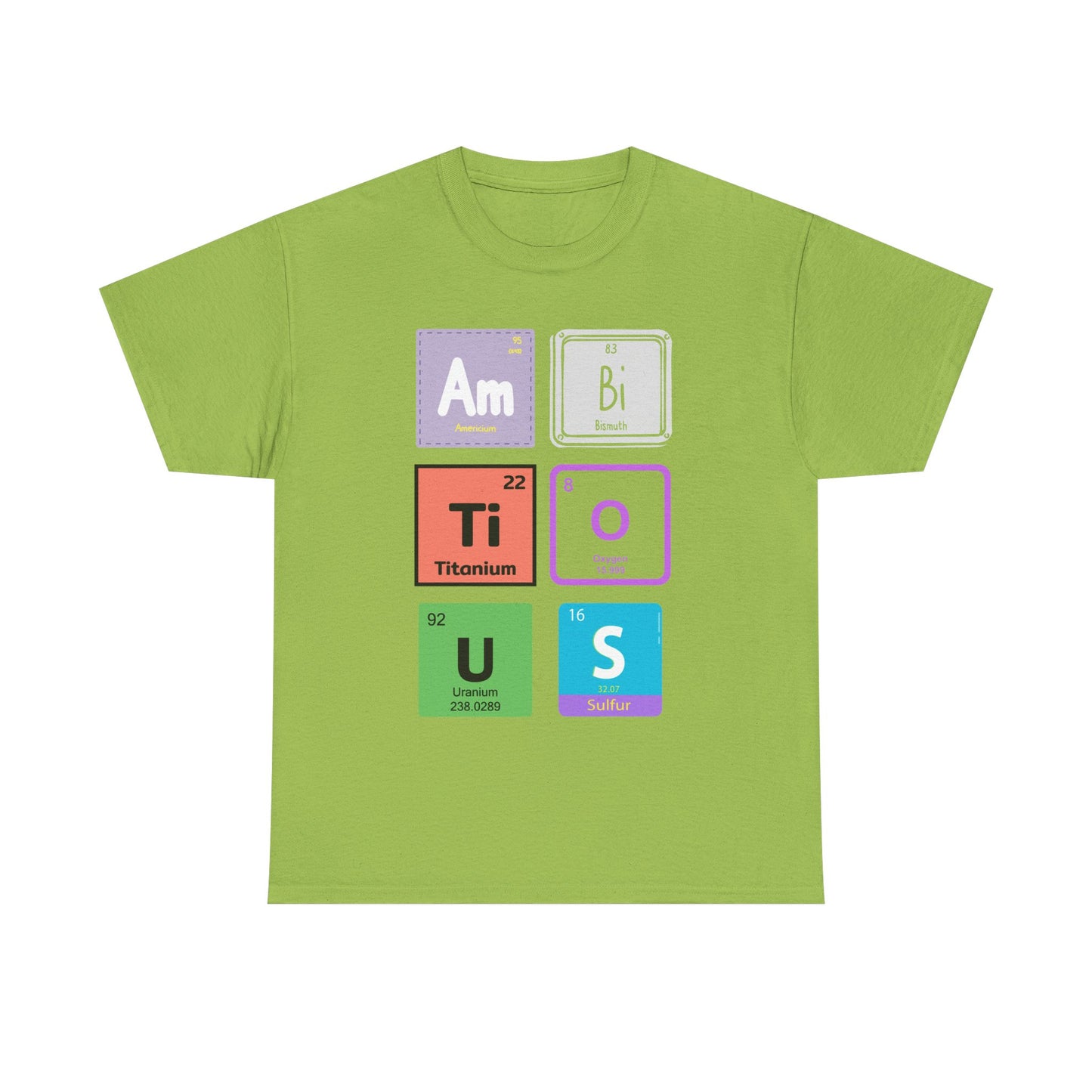 Chemistry Elements Tee spells out Ambitious- Funny Science Graphic T-Shirt, Gift for STEM Lovers, Classroom Apparel, Science Lovers Gift,