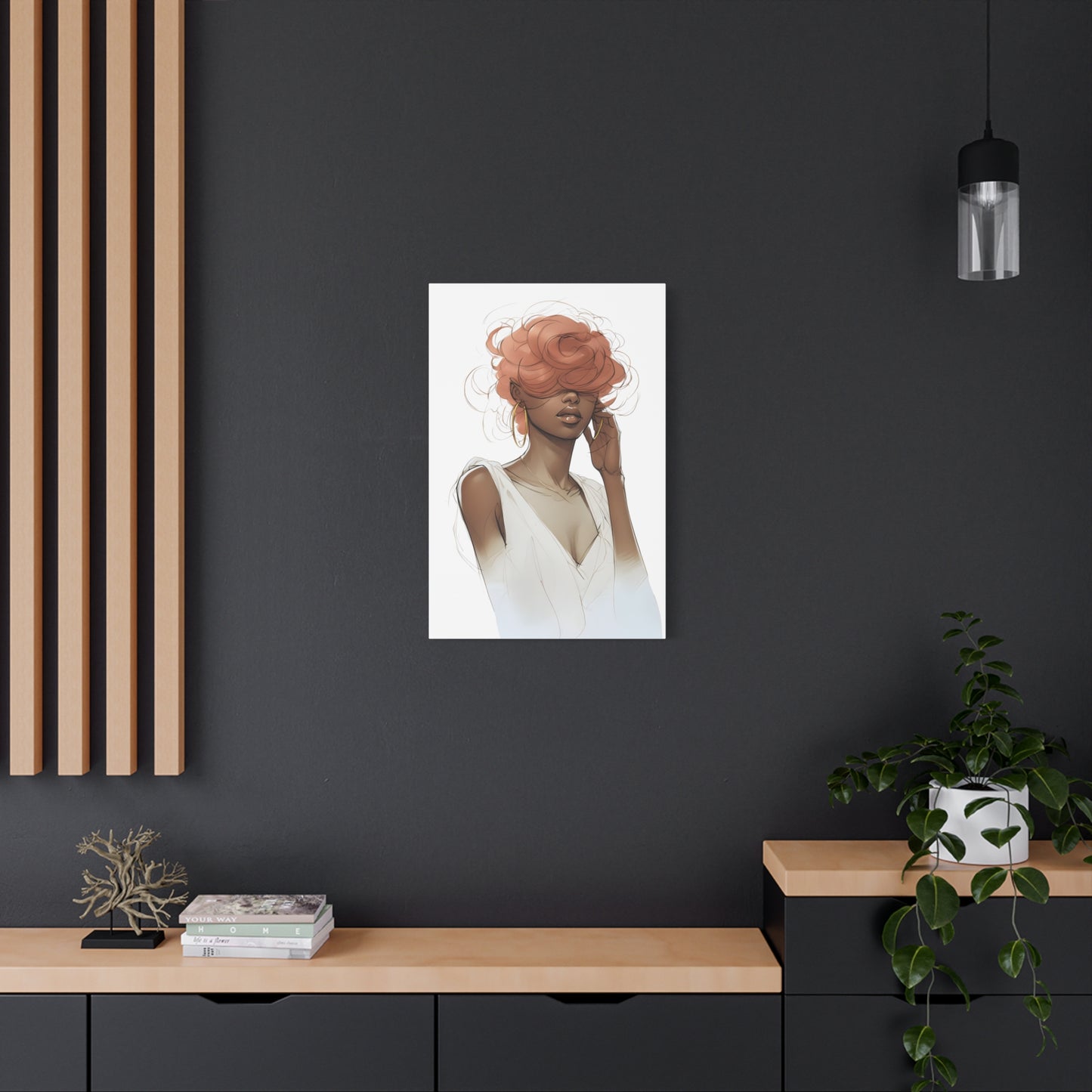 Elegant Matte Canvas Art Print, Chic Wall Decor, Modern Home Artwork, Perfect for Living Room or Bedroom, Gift Idea for Fashion Lovers