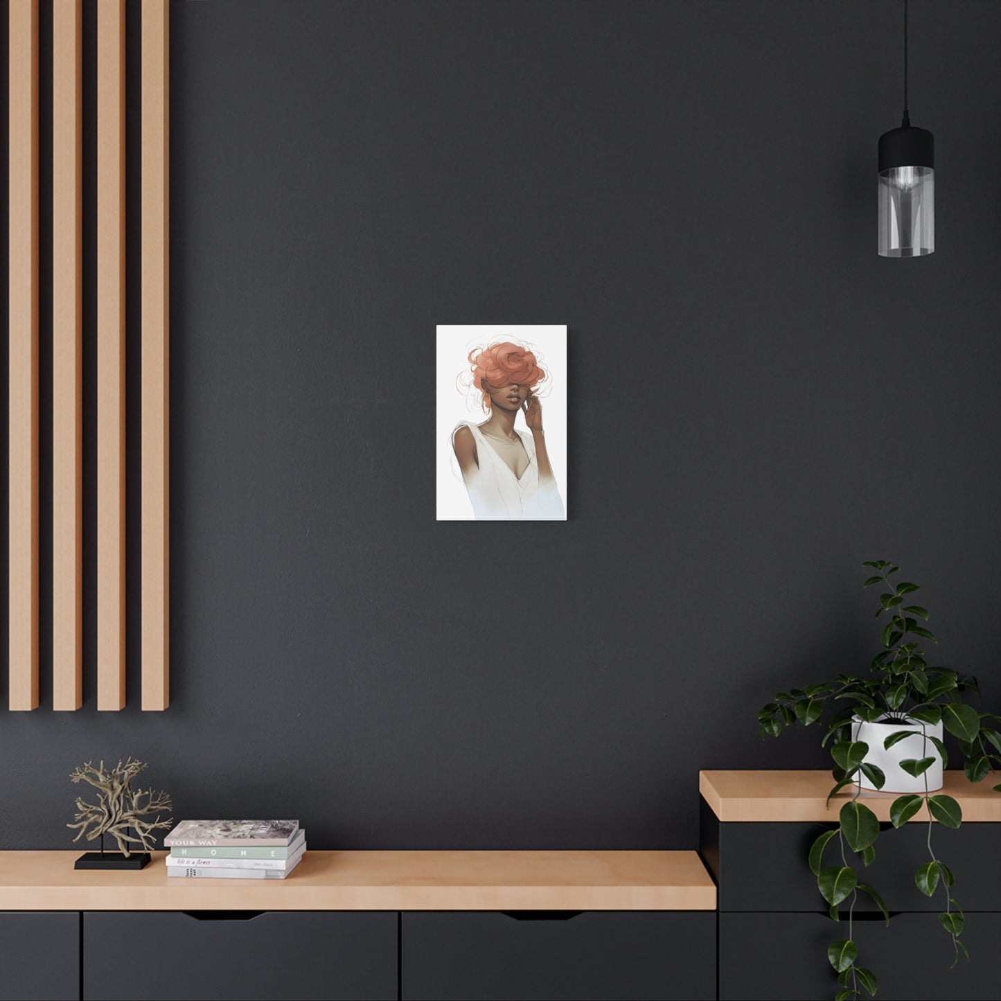 Elegant Matte Canvas Art Print, Chic Wall Decor, Modern Home Artwork, Perfect for Living Room or Bedroom, Gift Idea for Fashion Lovers