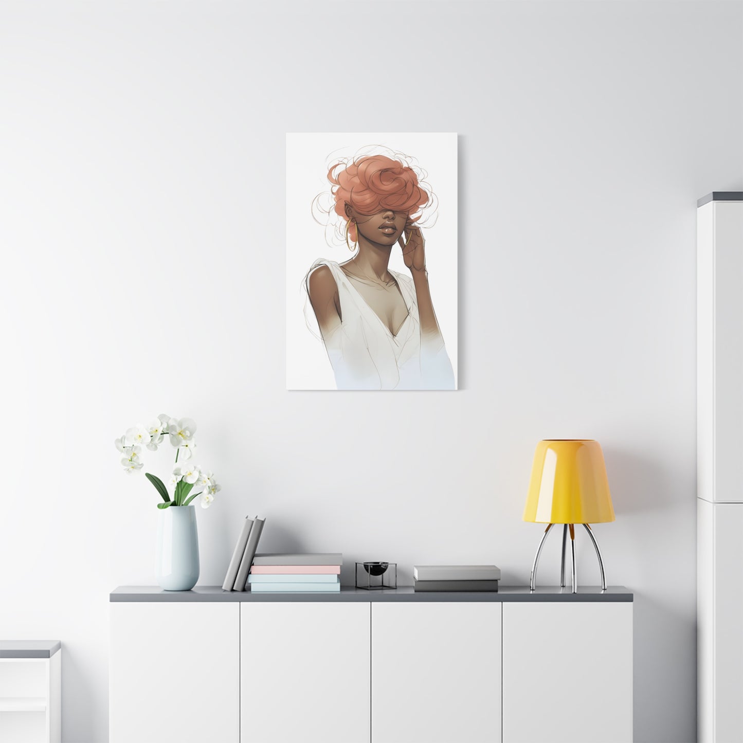 Elegant Matte Canvas Art Print, Chic Wall Decor, Modern Home Artwork, Perfect for Living Room or Bedroom, Gift Idea for Fashion Lovers