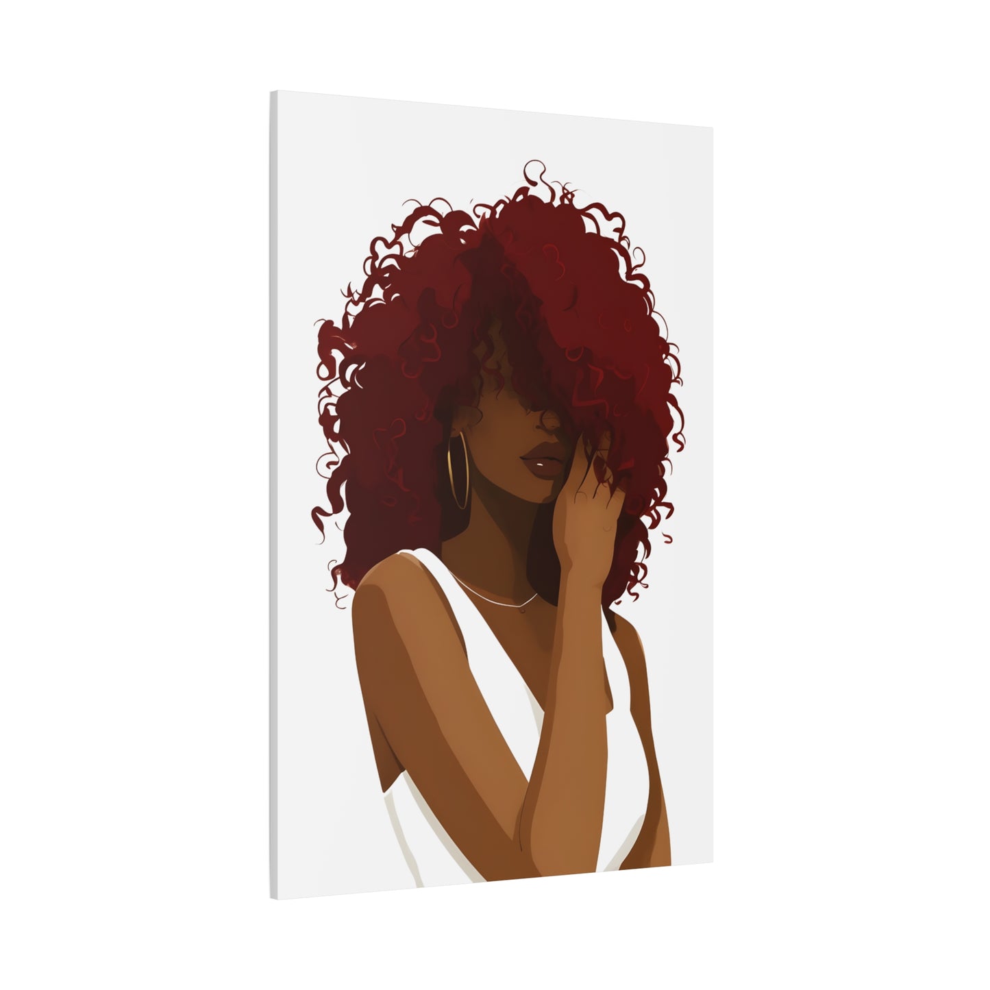 Stylish Canvas Wall Art - Chic Black Woman Print, Home Decor, Gift for Her, Boho Design, Women's Empowerment Art