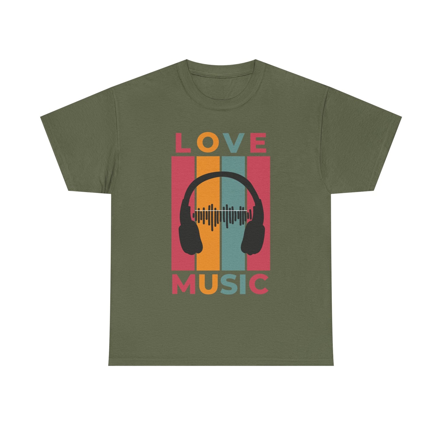 Love Music Unisex Heavy Cotton Tee | Perfect Gift for Music Lovers, Casual Wear, Concert Attire, Unique T-Shirt, Summer Fashion