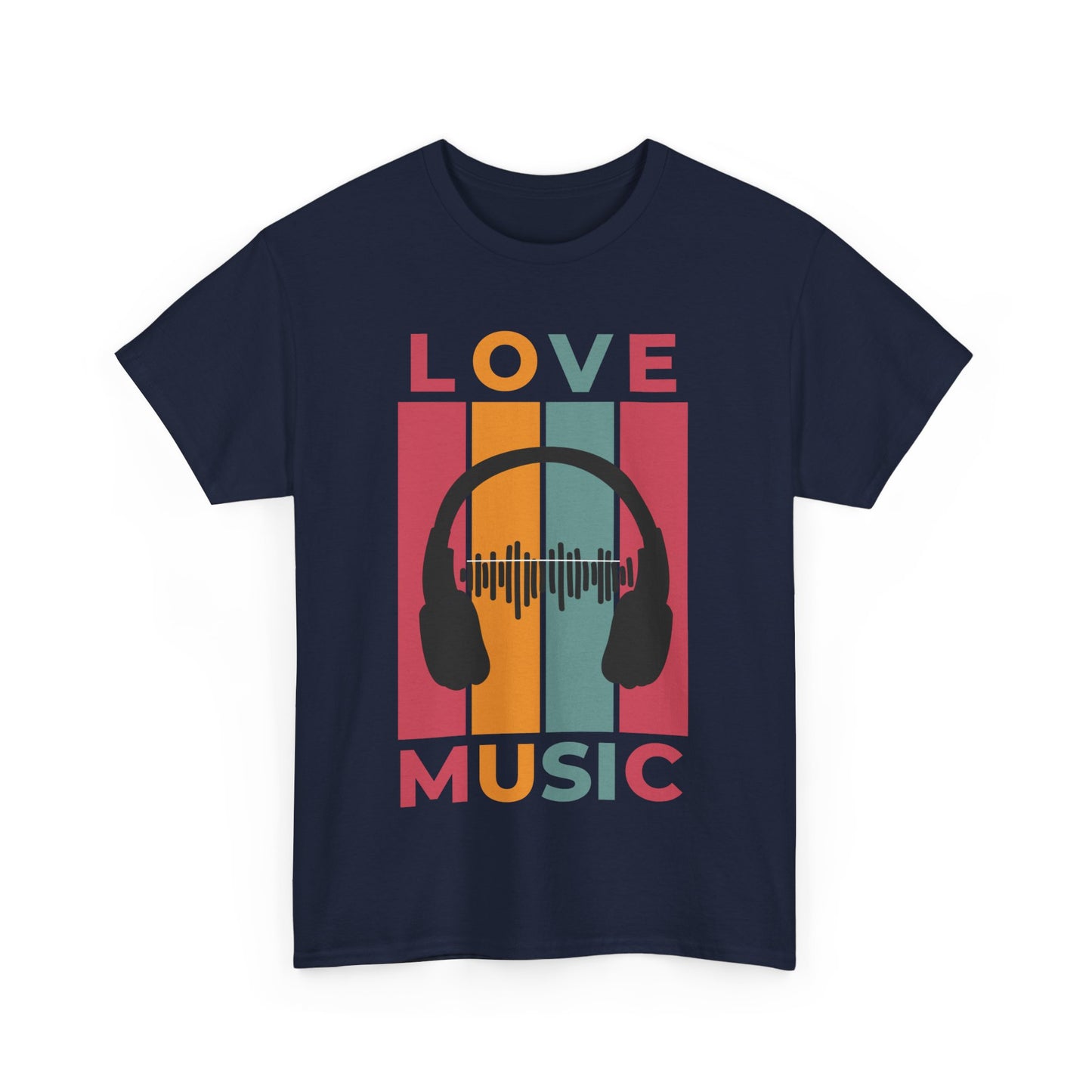 Love Music Unisex Heavy Cotton Tee | Perfect Gift for Music Lovers, Casual Wear, Concert Attire, Unique T-Shirt, Summer Fashion