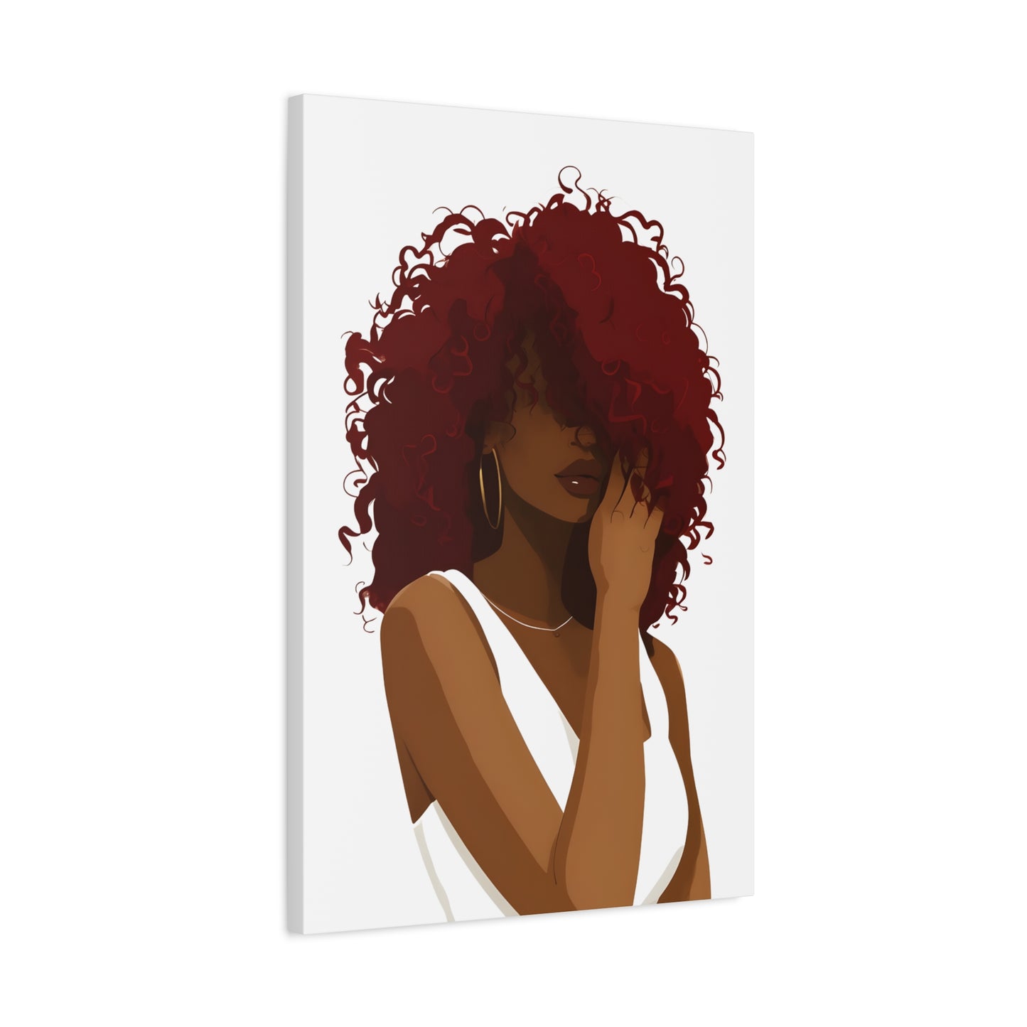 Stylish Canvas Wall Art - Chic Black Woman Print, Home Decor, Gift for Her, Boho Design, Women's Empowerment Art