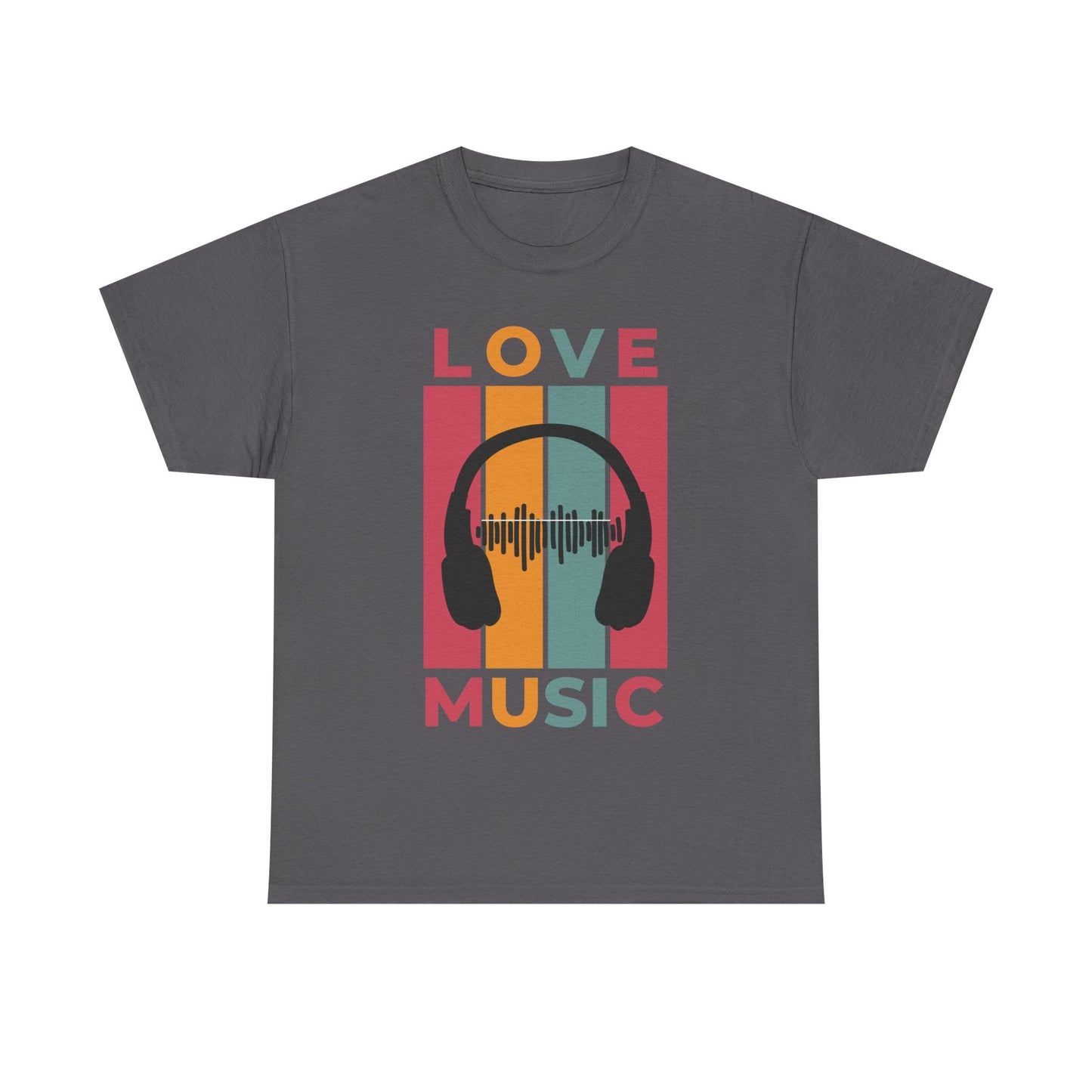 Love Music Unisex Heavy Cotton Tee | Perfect Gift for Music Lovers, Casual Wear, Concert Attire, Unique T-Shirt, Summer Fashion