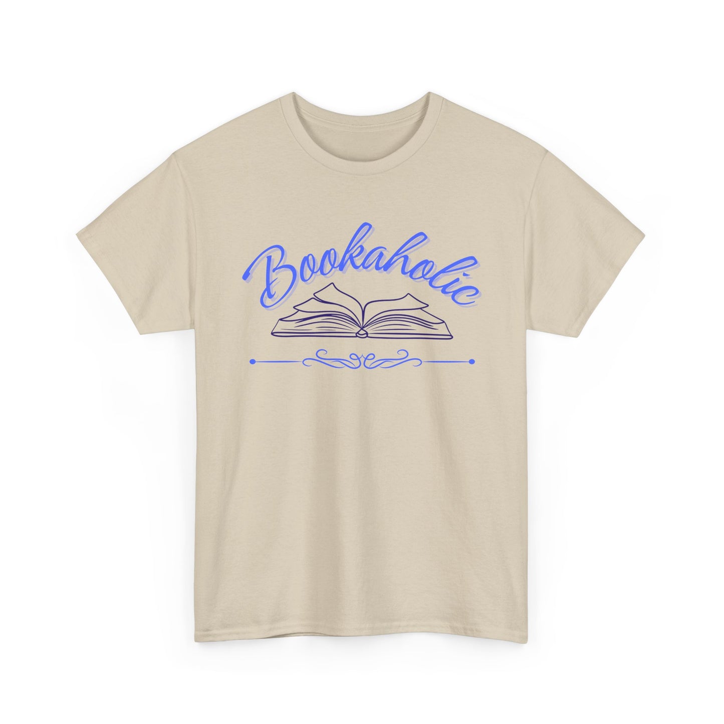 Bookaholic Unisex Heavy Cotton Tee, Perfect Gift for Book Lovers, Reading Enthusiasts, Cozy Casual Wear for Library Days