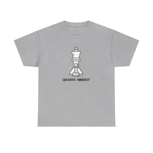 Growth Mindset Unisex Heavy Cotton Tee, Motivational Apparel, Gift for Students, Casual Wear, Self-Improvement Shirt, Everyday Comfort