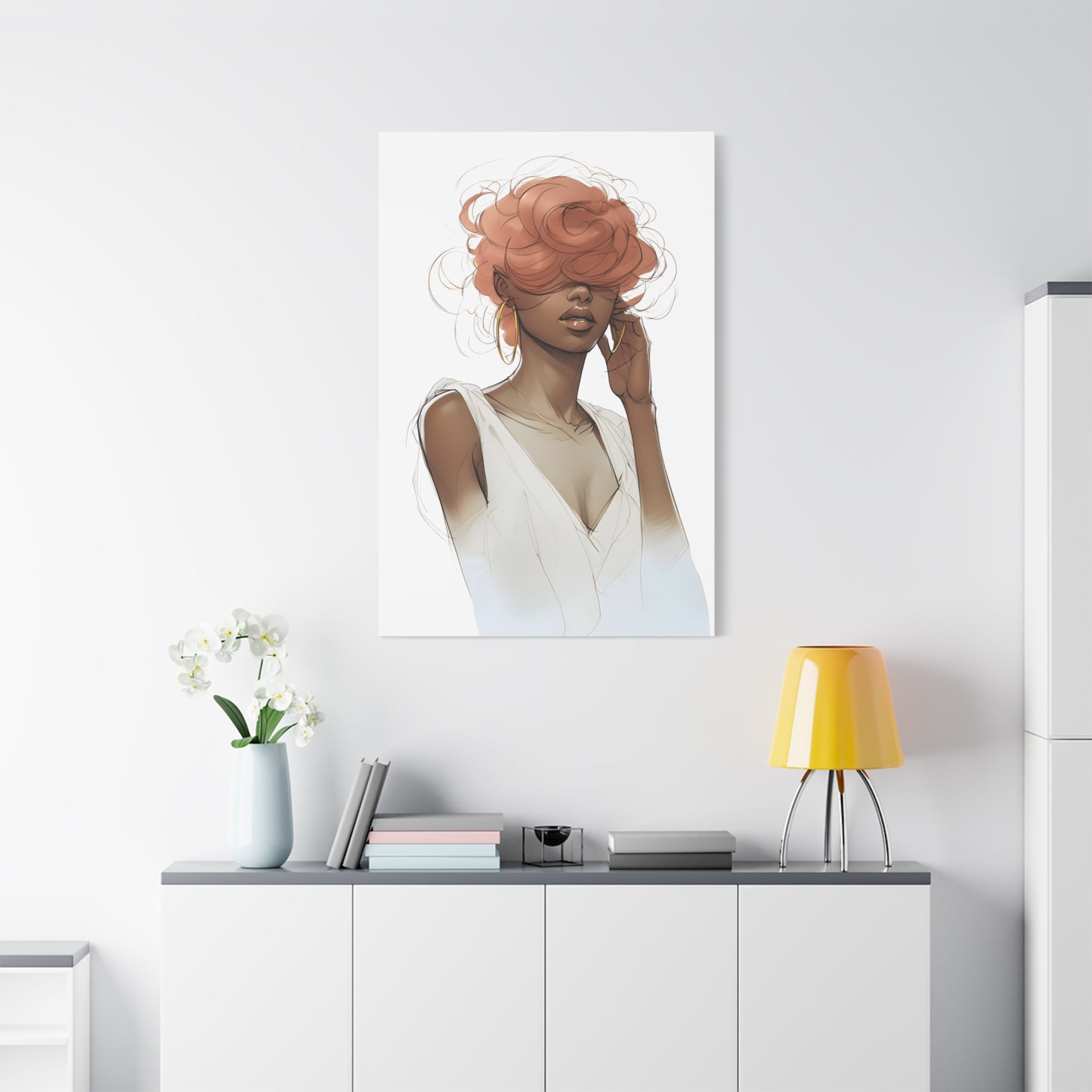 Elegant Matte Canvas Art Print, Chic Wall Decor, Modern Home Artwork, Perfect for Living Room or Bedroom, Gift Idea for Fashion Lovers